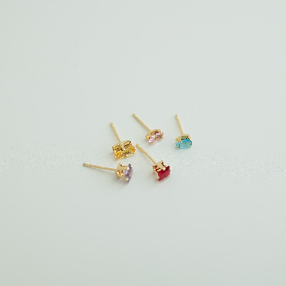 【最大35％OFFクーポン配布中】【5点セット】P120ピアスミニピアスカラフル華奢上品高見え高級感ピンクレッドパープルイエローブルーシンプルギフトプレゼントおしゃれ女性レディースaccessory