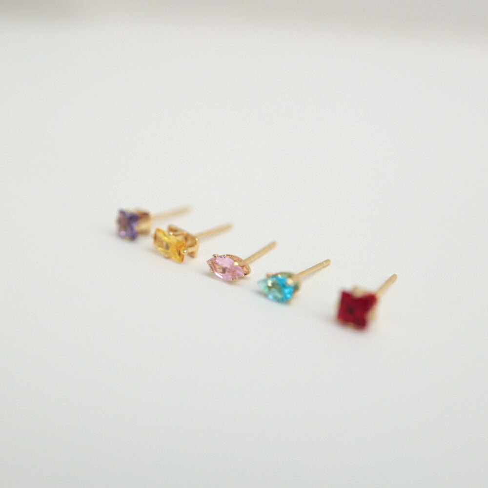 【最大35％OFFクーポン配布中】【5点セット】P120ピアスミニピアスカラフル華奢上品高見え高級感ピンクレッドパープルイエローブルーシンプルギフトプレゼントおしゃれ女性レディースaccessory