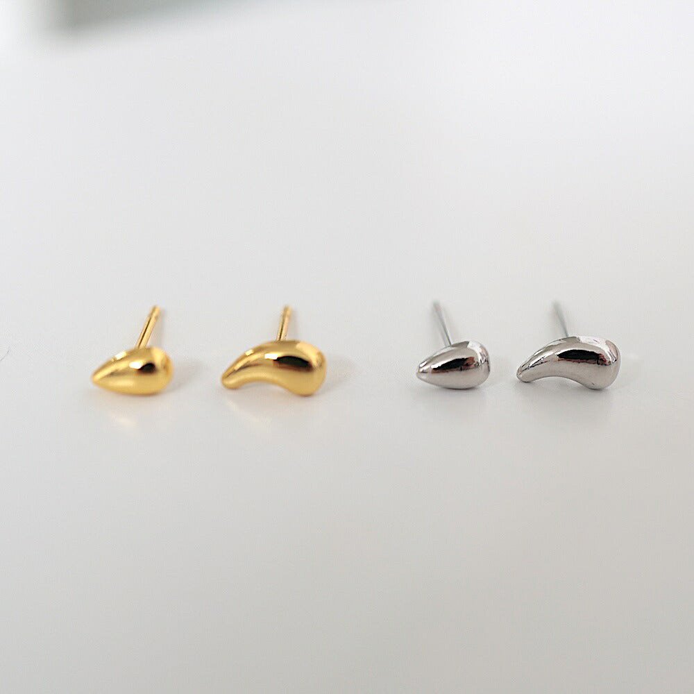 【10％OFFクーポン配布中】P344ピアスイヤリングアシンメトリーミニピアス小ぶり華奢上品シルバーゴールドギフトプレゼントおしゃれオフィスシンプル人気女性ノンホールバリュー
