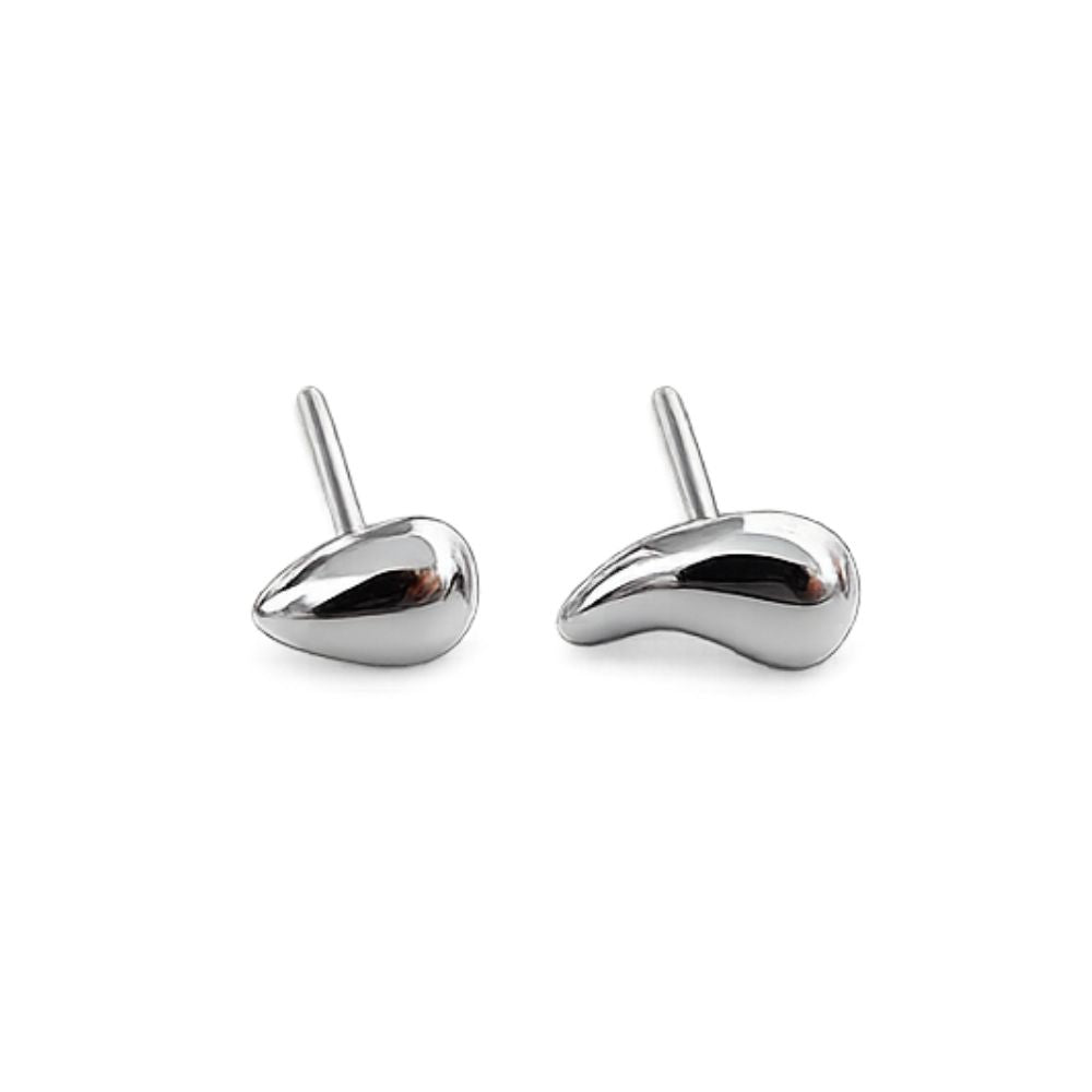 P344 Pierce Earrings Delicate Silver Gold Gift Stylish Minimal Popular Ladies