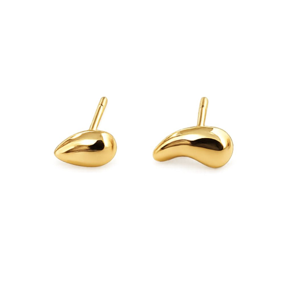 P344 Pierce Earrings Delicate Silver Gold Gift Stylish Minimal Popular Ladies