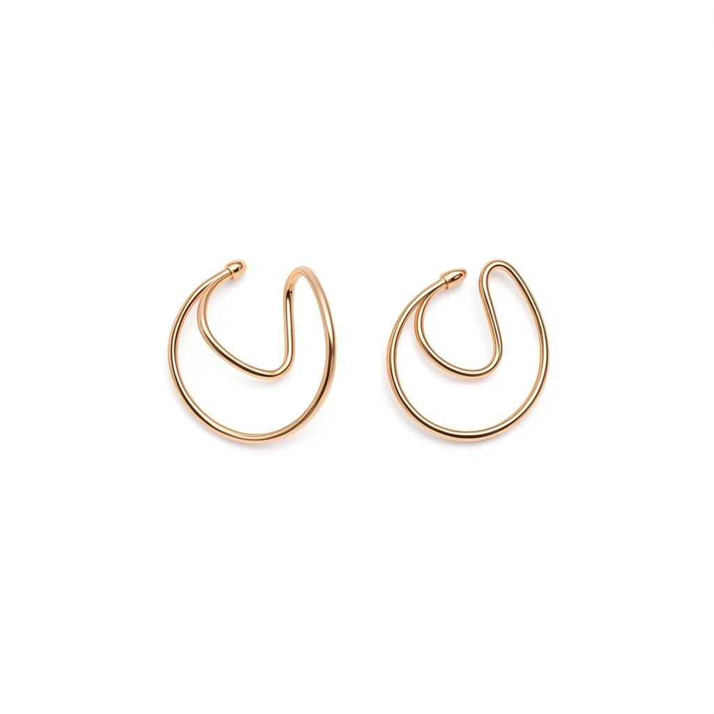 C006 Ear Cuff Adjustable Gold Silver Stylish Elegant Ladies Minimal Gift accessory