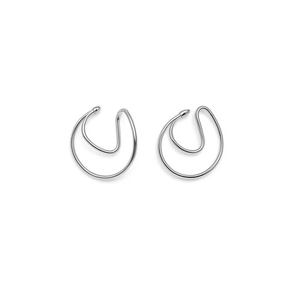 C006 Ear Cuff Adjustable Gold Silver Stylish Elegant Ladies Minimal Gift accessory