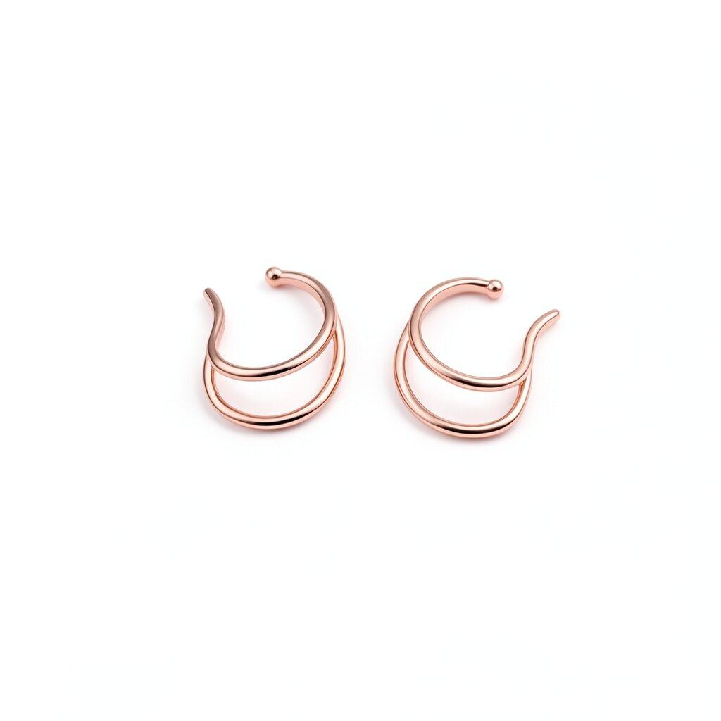 C040 Ear Cuff Earrings Adjustable Gold Silver Stylish Gift Ladies