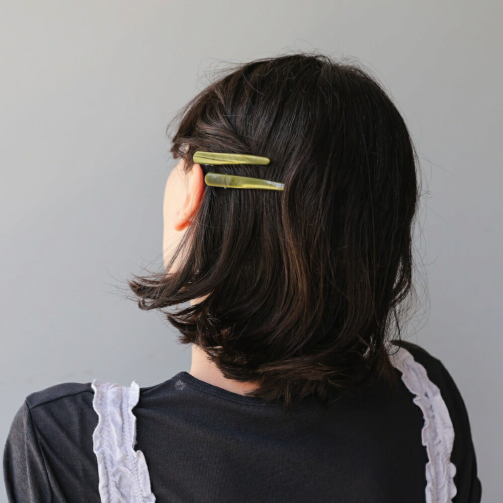 【2点セット】H019ヘアピンマーブル柄レディースアクリルヘアアクセサリー髪留め前髪サイド留めスリムニュアンスカラー大人かわいいおしゃれシンプルきれいめカジュアルデイリーヘアアレンジプレゼント
