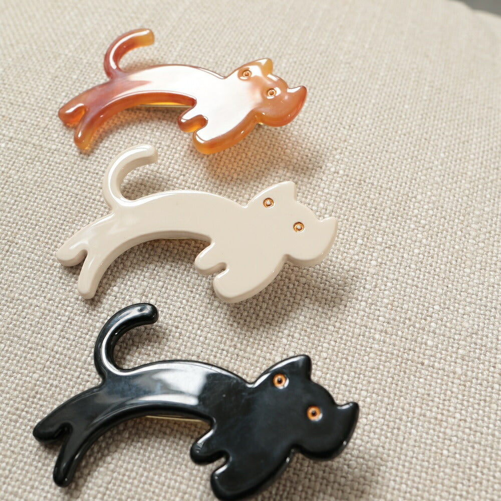 H009ヘアピン猫モチーフレディースヘアアクセサリーアクリル合金ヘアクリップねこネコアニマル大人可愛いかわいいおしゃれまとめ髪前髪サイド留め普段使いデイリー猫好きギフトプレゼント