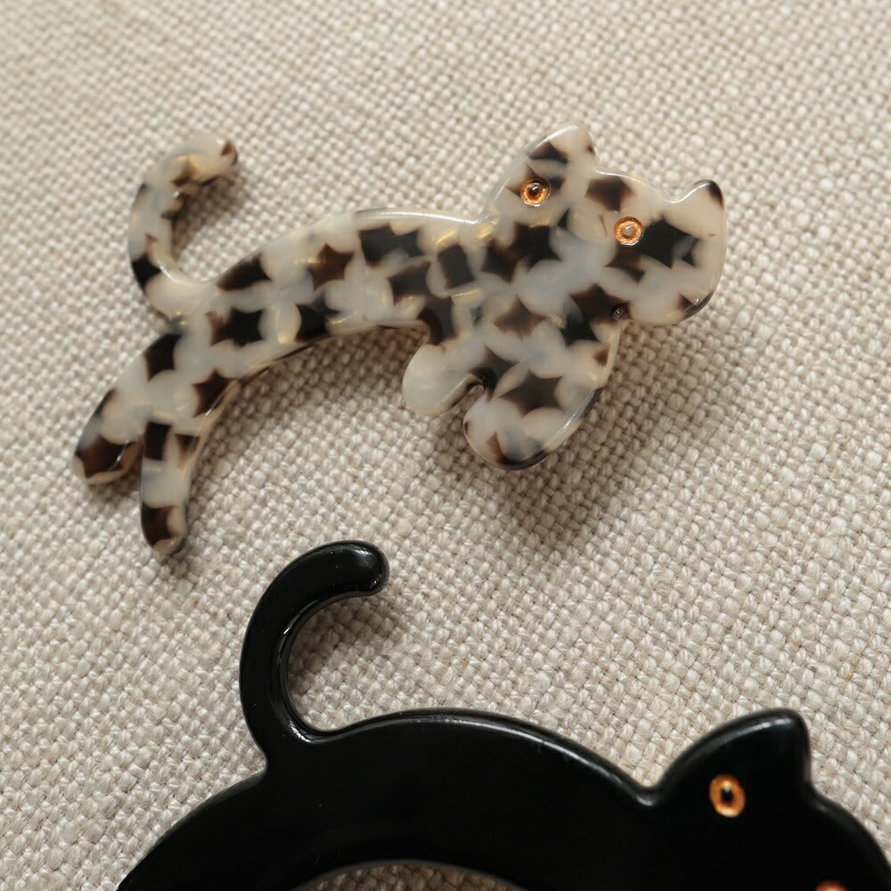 H009ヘアピン猫モチーフレディースヘアアクセサリーアクリル合金ヘアクリップねこネコアニマル大人可愛いかわいいおしゃれまとめ髪前髪サイド留め普段使いデイリー猫好きギフトプレゼント