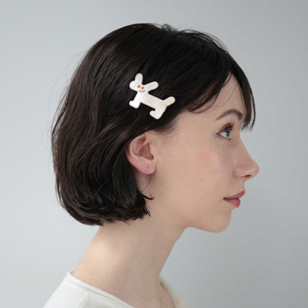 【980円OFFクーポン発行中】H048ヘアアクセサリーヘアピンヘアクリップ猫犬前髪クリップ髪留めレディースシンプルおしゃれオケージョンヘアアレンジブラックベッコウアイボリーバリュージュエリー