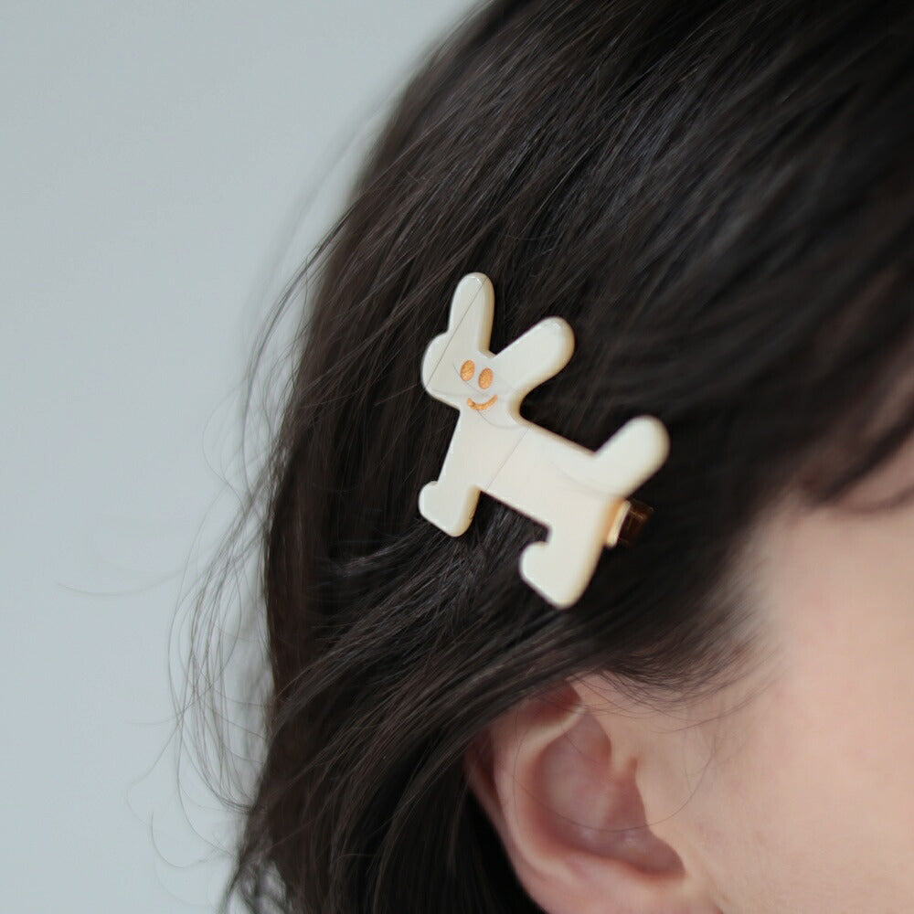 【980円OFFクーポン発行中】H048ヘアアクセサリーヘアピンヘアクリップ猫犬前髪クリップ髪留めレディースシンプルおしゃれオケージョンヘアアレンジブラックベッコウアイボリーバリュージュエリー