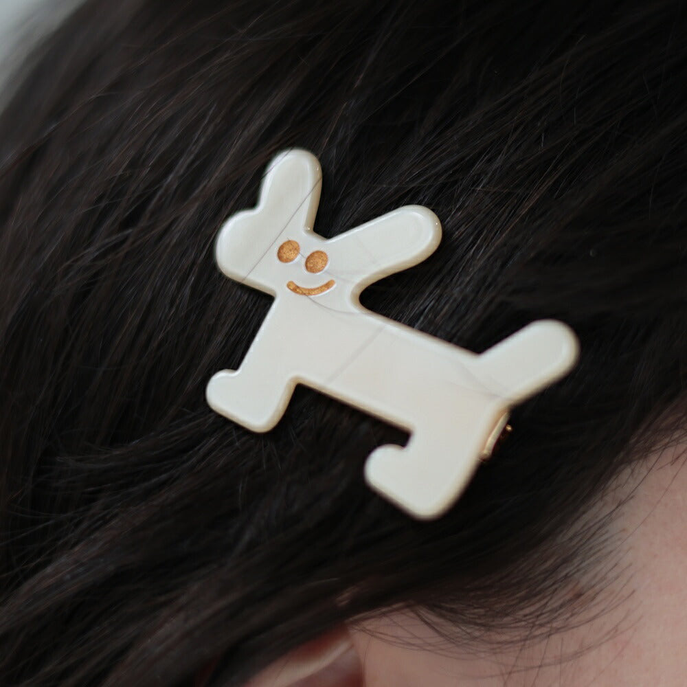 【980円OFFクーポン発行中】H048ヘアアクセサリーヘアピンヘアクリップ猫犬前髪クリップ髪留めレディースシンプルおしゃれオケージョンヘアアレンジブラックベッコウアイボリーバリュージュエリー