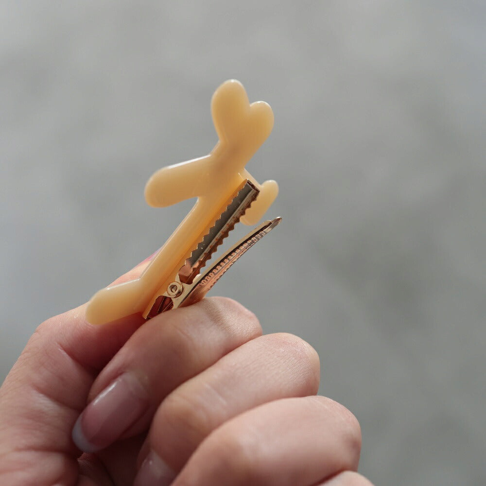 【980円OFFクーポン発行中】H048ヘアアクセサリーヘアピンヘアクリップ猫犬前髪クリップ髪留めレディースシンプルおしゃれオケージョンヘアアレンジブラックベッコウアイボリーバリュージュエリー
