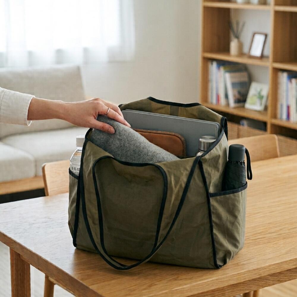 【最大20%OFFクーポン配布】～8/1101:59エコバッグ折りたたみおしゃれバイカラー大容量撥水軽量コンパクト収納トートバッグサブバッグ持ち歩きコンビニバッグマチ広ショッピングバッグレディース普段使い洗える携帯用