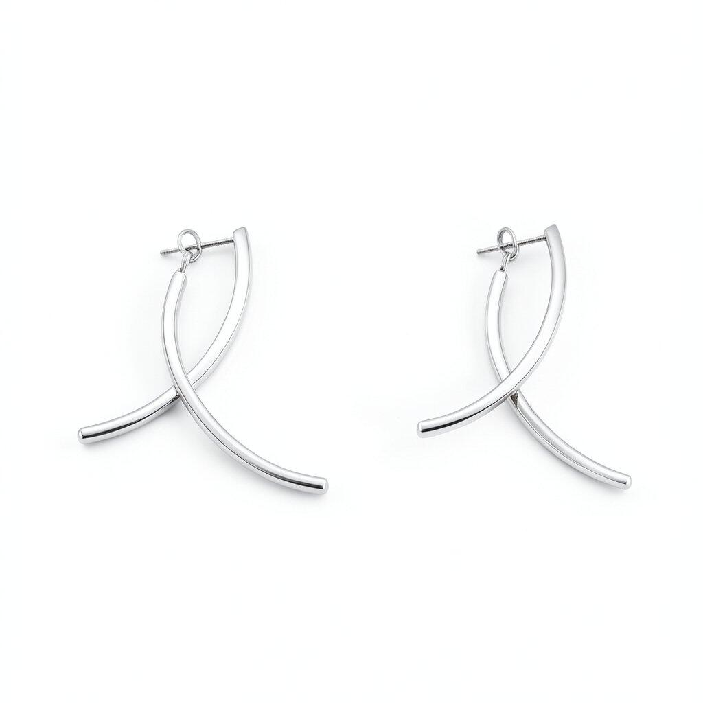 P447 Pierce Surgical Stainless Steel Hypoallergenic Gold Silver Minimal Stylish Gift Ladies 2