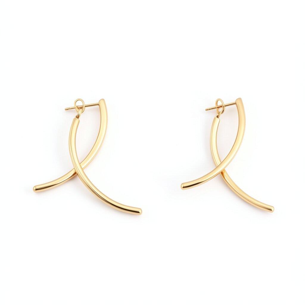 P447 Pierce Surgical Stainless Steel Hypoallergenic Gold Silver Minimal Stylish Gift Ladies 2