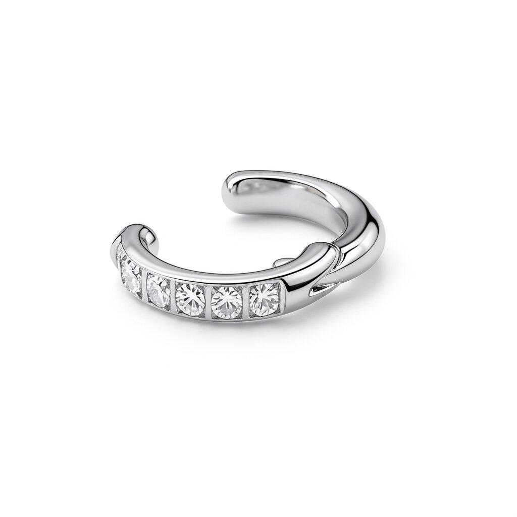 C018 Ear Cuff Stainless Steel Gold Minimal Stylish Delicate Gift Ladies