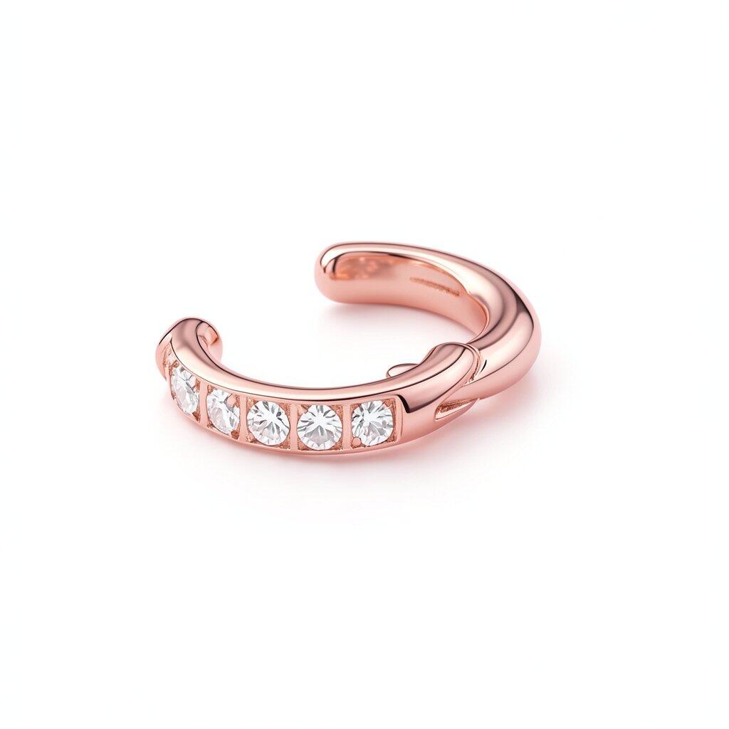 C018 Ear Cuff Stainless Steel Gold Minimal Stylish Delicate Gift Ladies