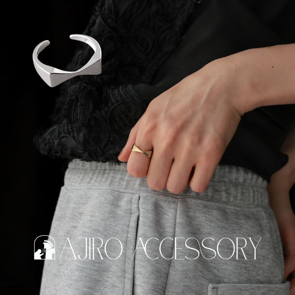 【10％OFFクーポン配布中】R030リング指輪silver925リボンヘアライン加工シルバーゴールドシンプルフリーサイズ調節可能高純度シルバーギフトプレゼント女性レディース高見え上質高級感上品おしゃれ