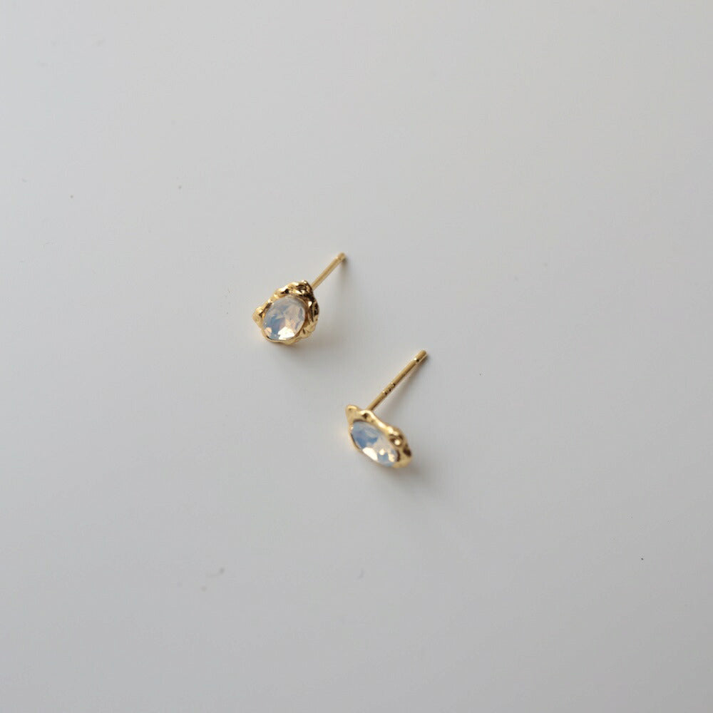 【10％OFFクーポン配布中】P083ピアスクリスタルクリアシンプル上品高見えゴールドシルバーミニピアスメンズライクギフトプレゼントおしゃれ女性レディースオフィスジュエリー