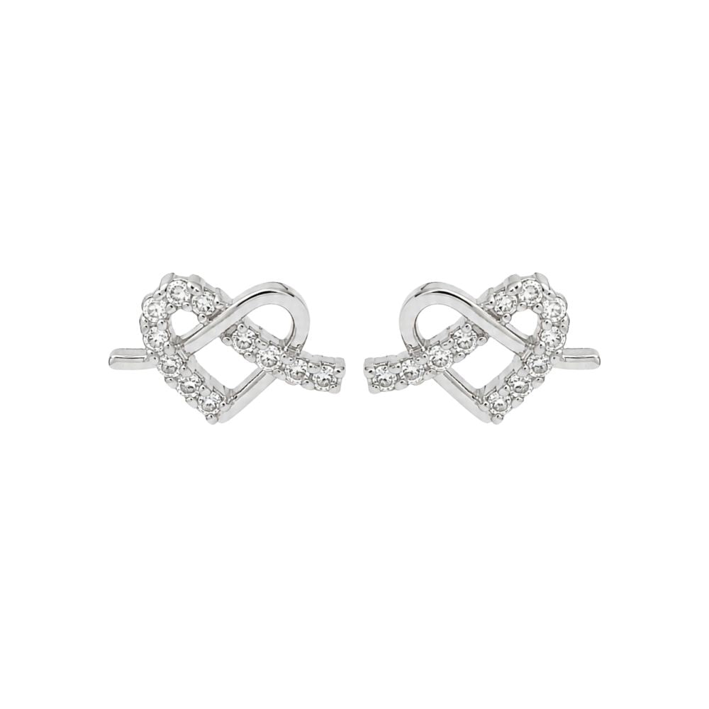P362 Pierce Earrings Heart Gold Elegant Delicate Gift Stylish Minimal Ladies