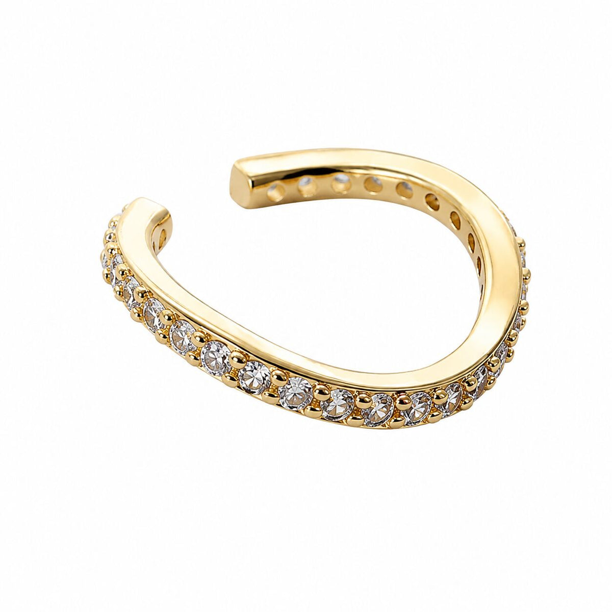 C009 Ear Cuff Hypoallergenic K18 Gold Silver Lightweight Earrings Ladies Gift