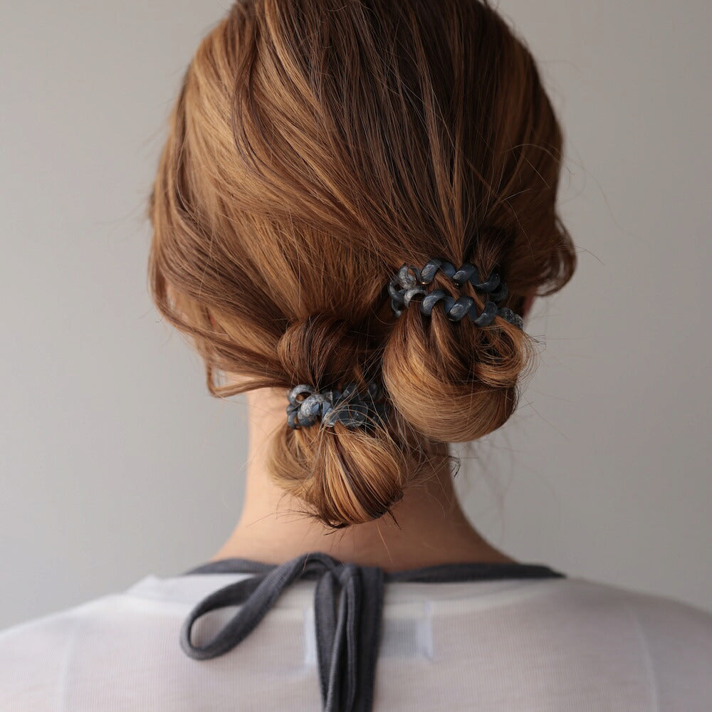 H066ヘアゴムスプリングゴムストーン風マーブルニュアンスカラーレディース樹脂ヘアアクセサリー跡がつきにくいまとめ髪ポニーテールお団子大人可愛いきれいめカジュアルデイリー