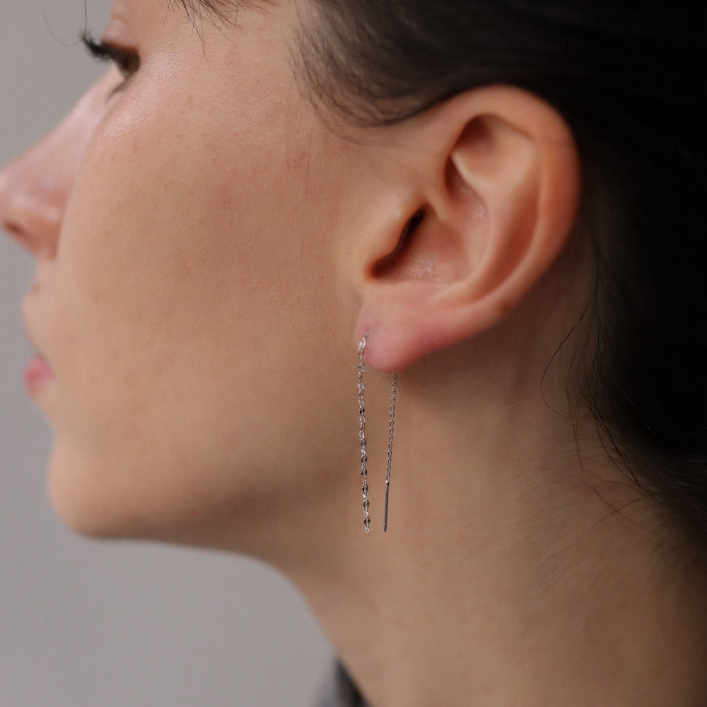 P464 silver925 long american pierce