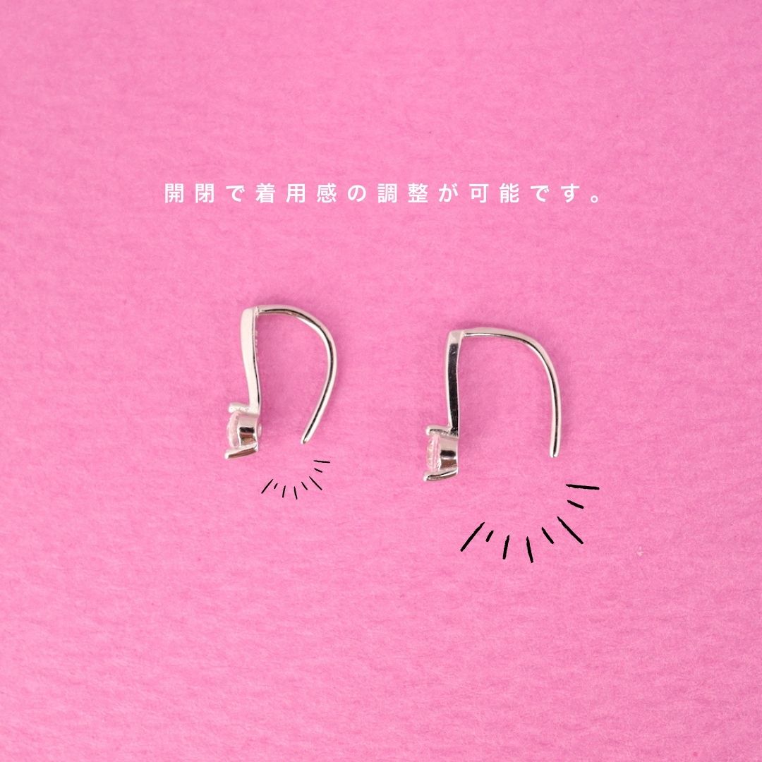 p459 silver925 zirconia minimum hook pierce