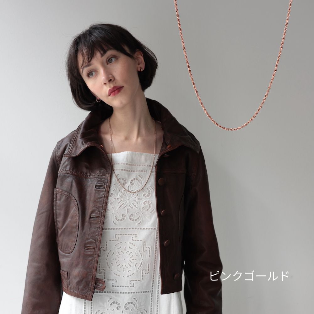 N131 stainless rope chain long necklace