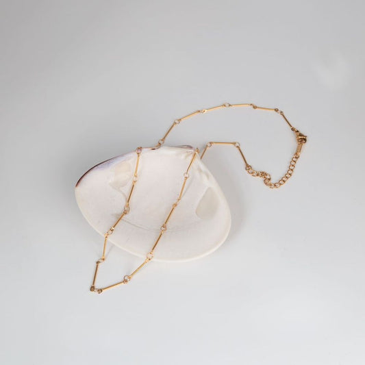N158 stainless simple stick chain necklace