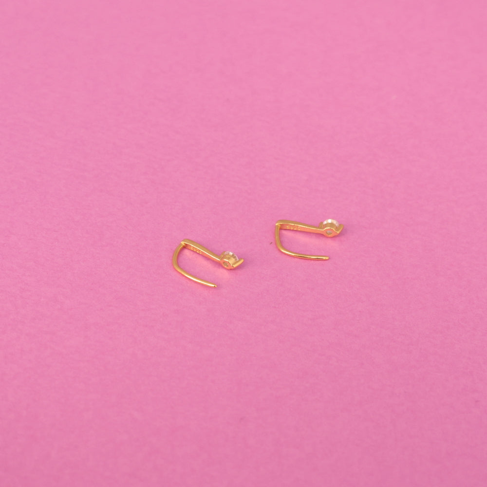 p459 silver925 zirconia minimum hook pierce