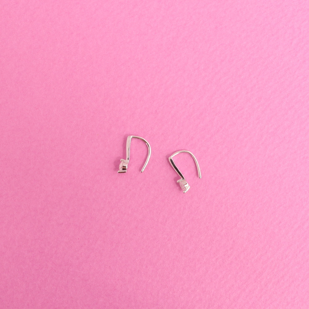 p459 silver925 zirconia minimum hook pierce