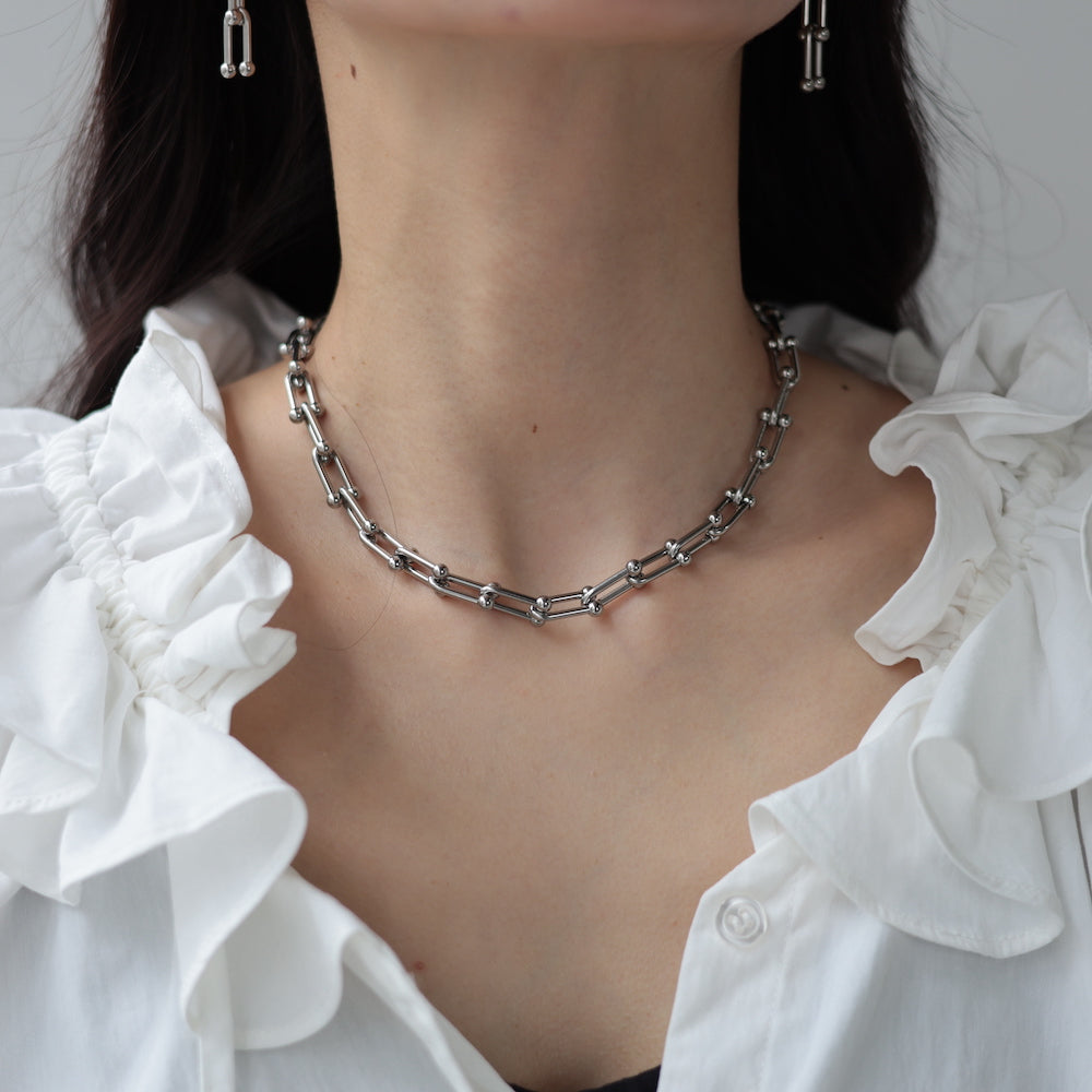 N101 stainless hard chain necklace