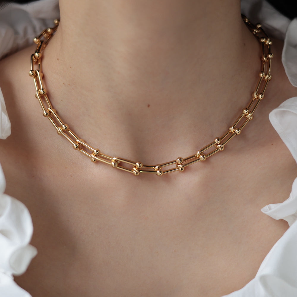 N101 stainless hard chain necklace