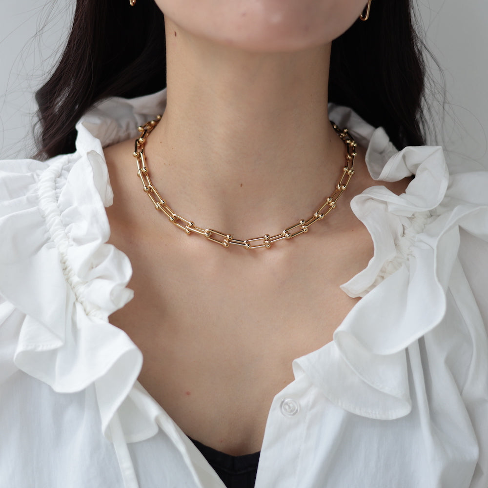 N101 stainless hard chain necklace