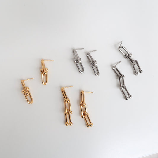 P383  stainless 2design chain pierce