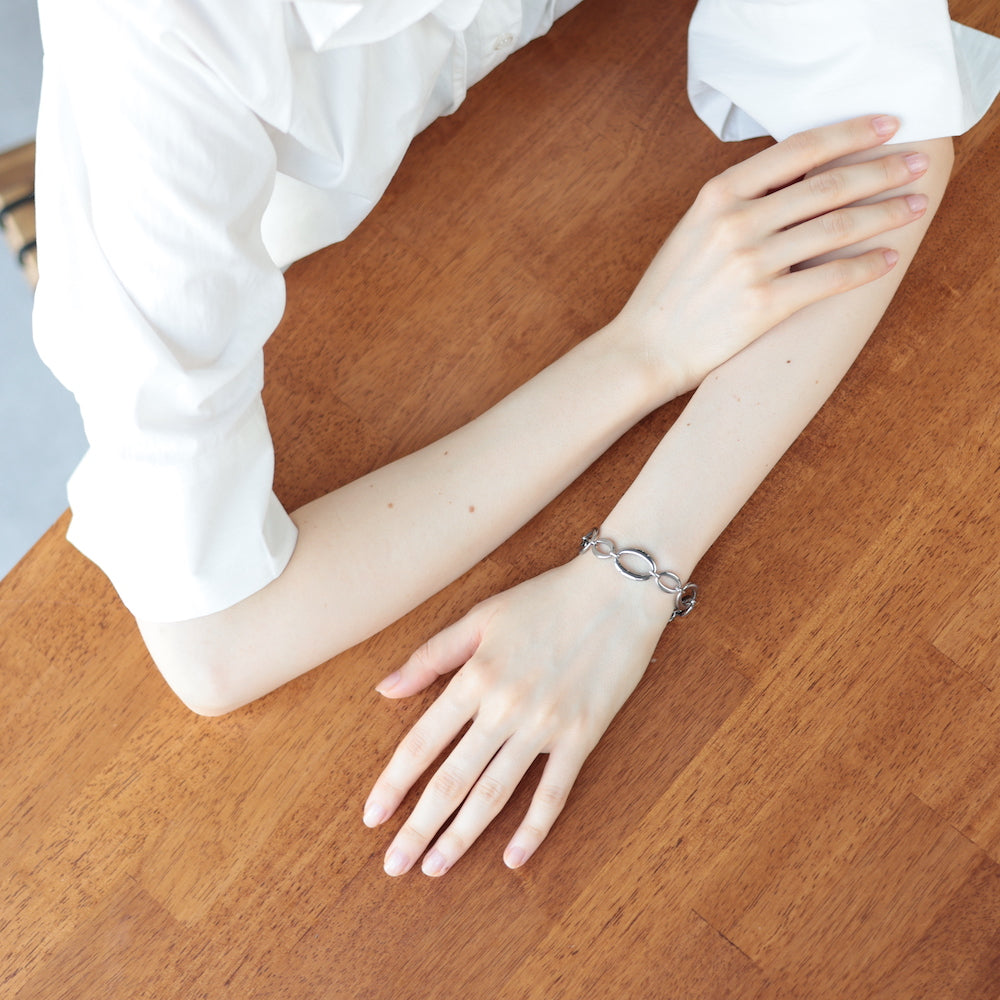 N091 stainless circle bracelet