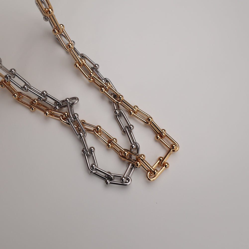 N101 stainless hard chain necklace