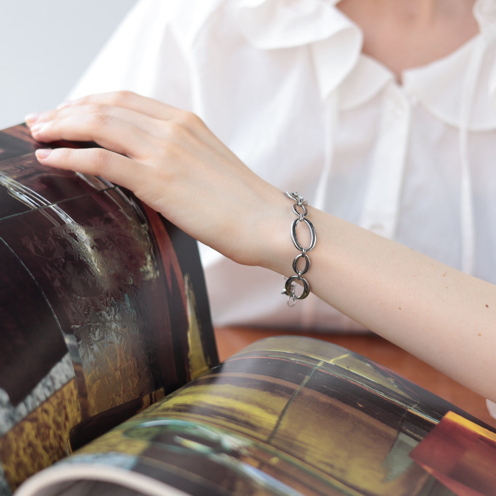 N091 stainless circle bracelet