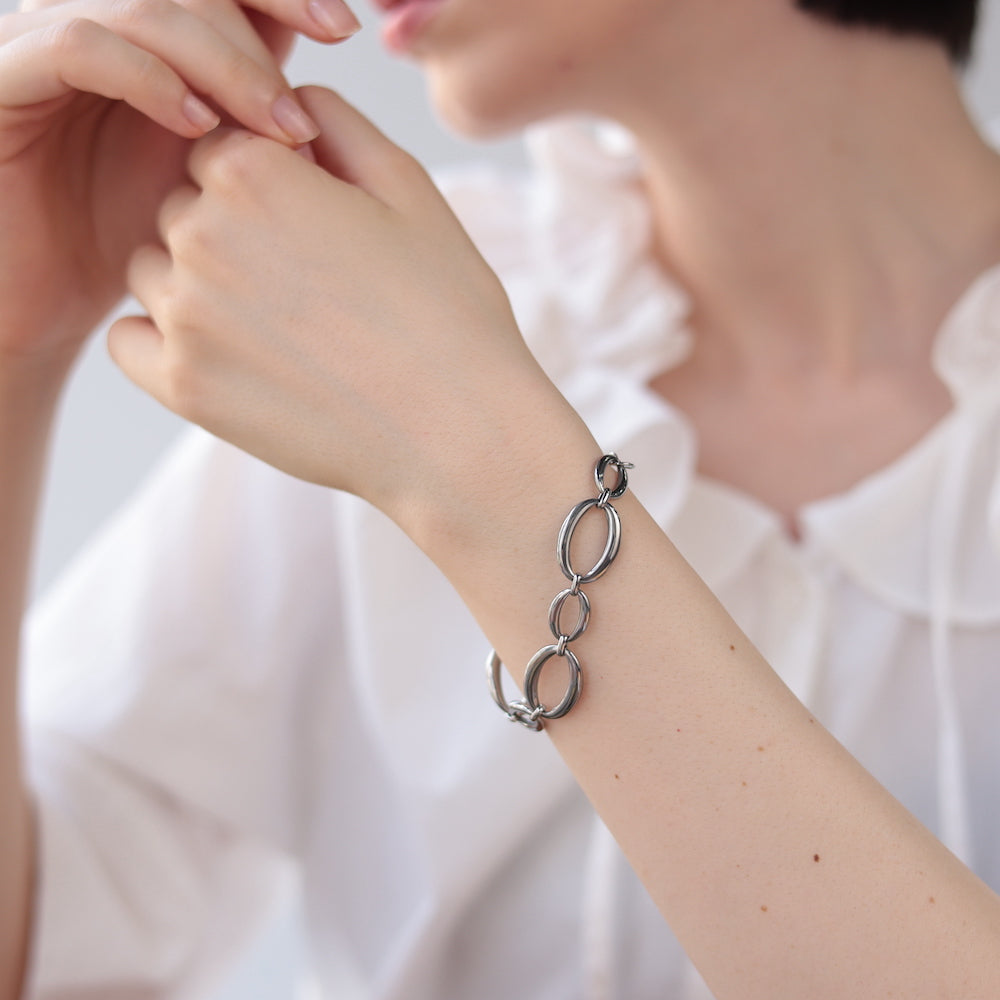 N091 stainless circle bracelet