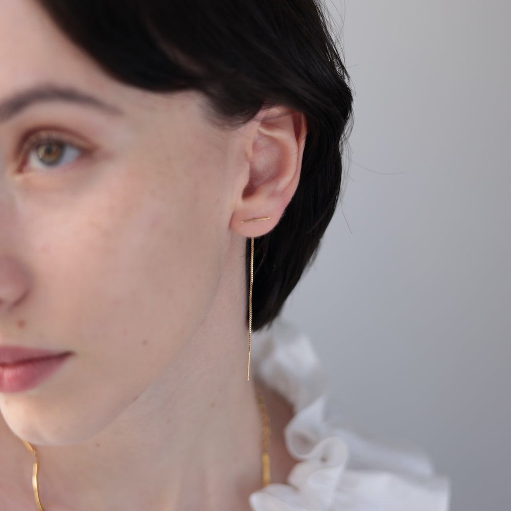 P259  silver925 long chain American pierce