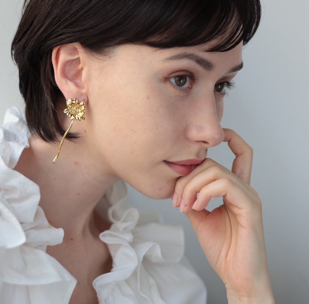 シスレーアメニティー4種×8 P476 stainless long flower pierce – AJIRO