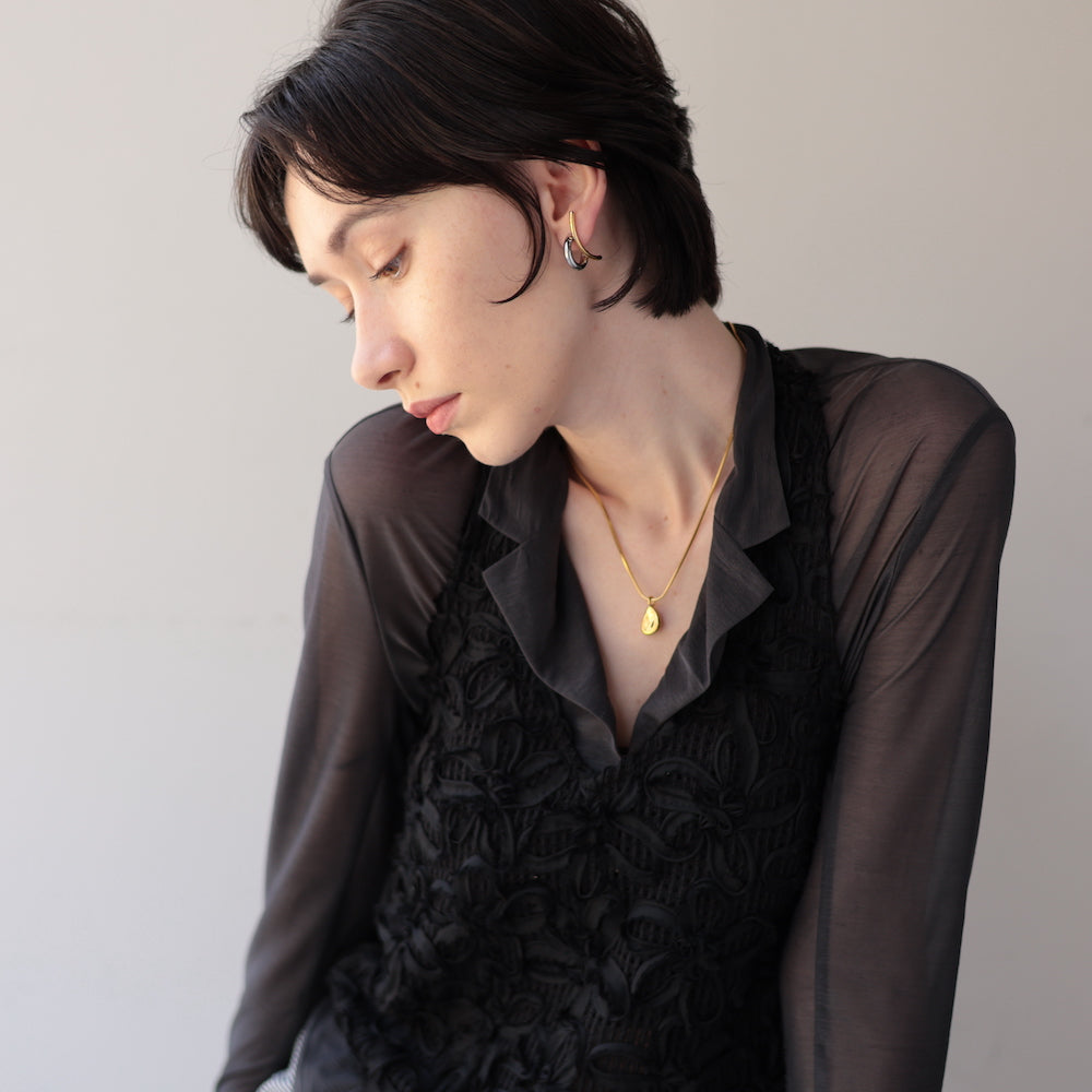 N193 stainless drop necklace