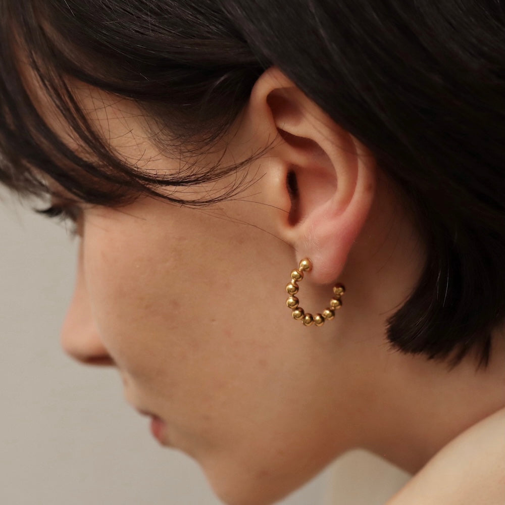 P165  stainless TSUBU-TUBU ball hoop pierce