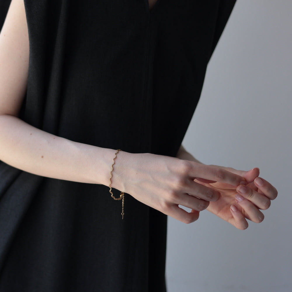 N255 stainless wave chain bracelet