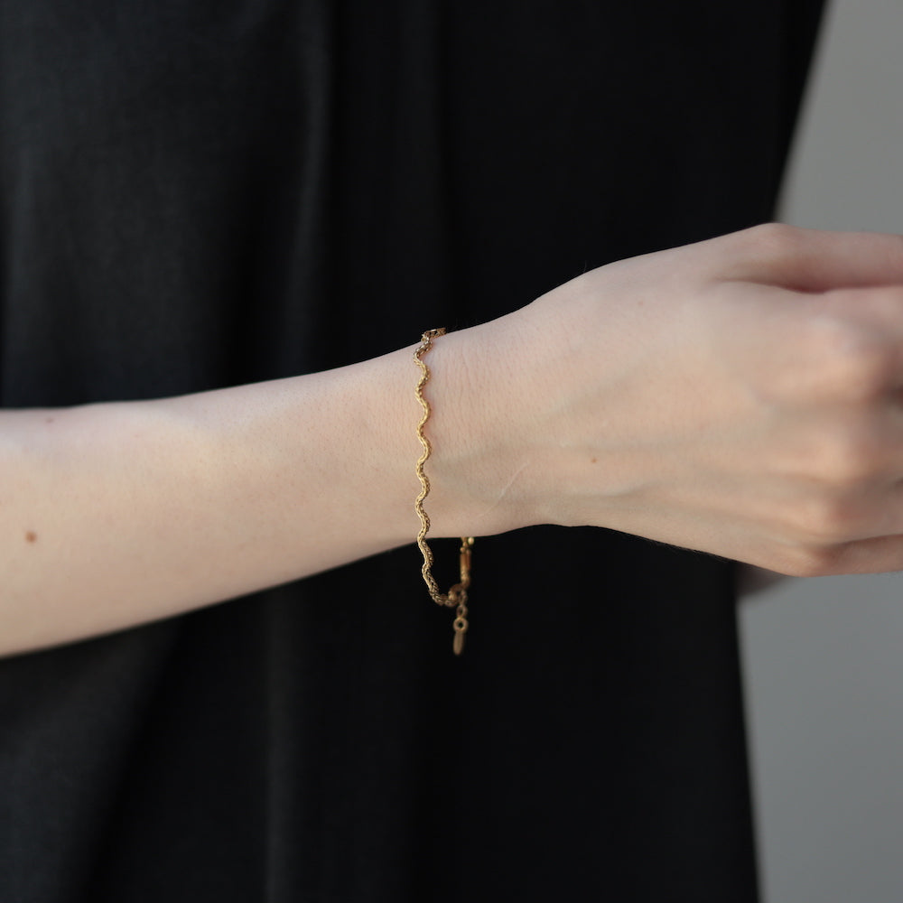 N255 stainless wave chain bracelet