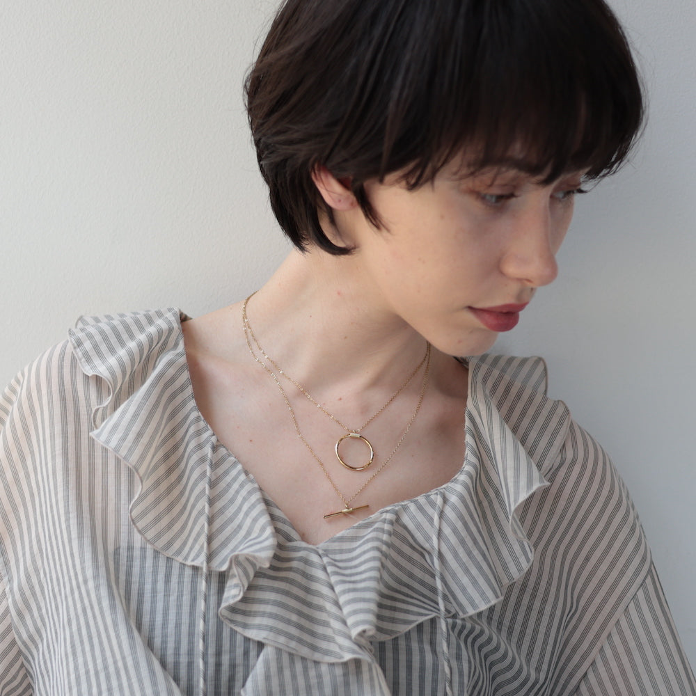 N256 stainless layered necklace