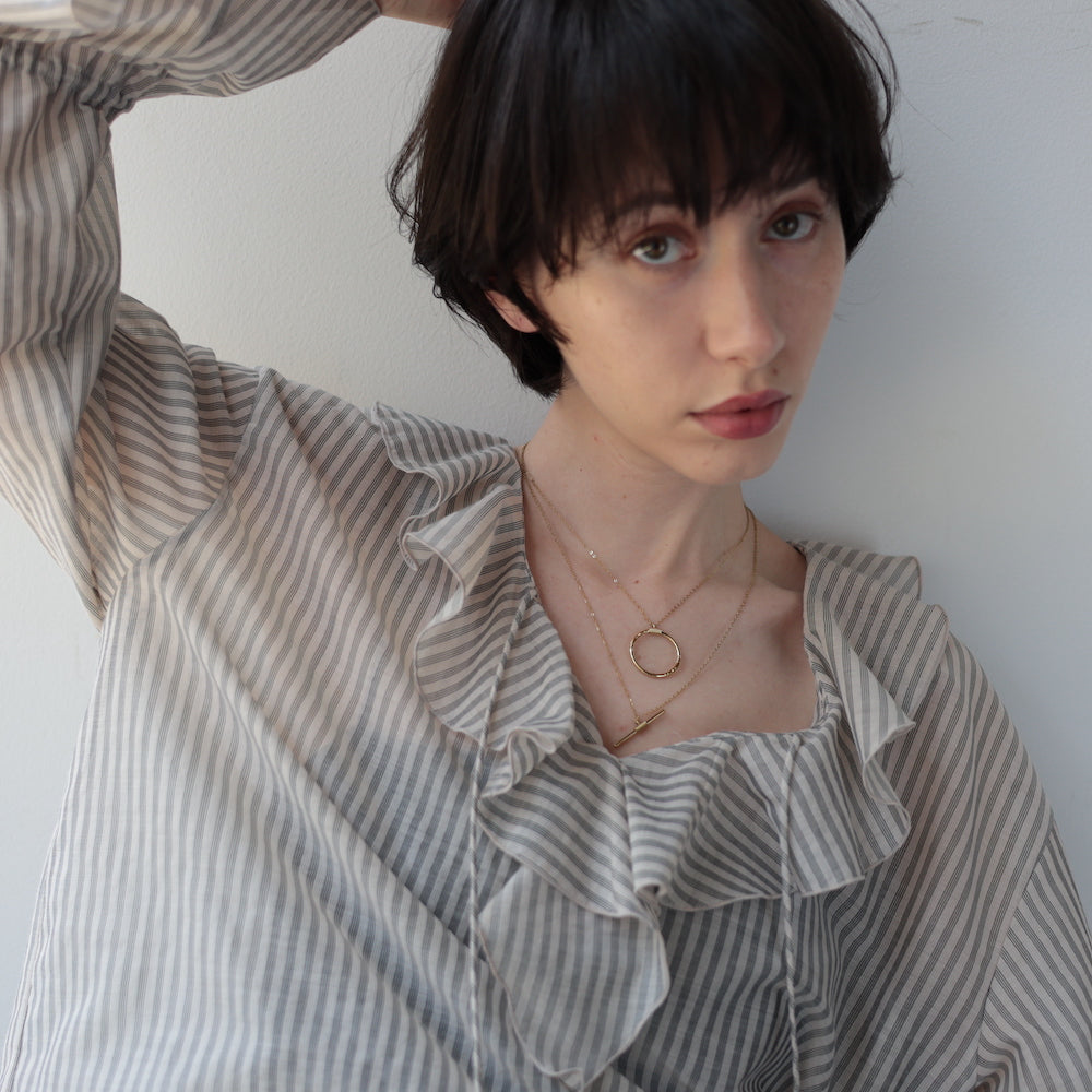 N256 stainless layered necklace