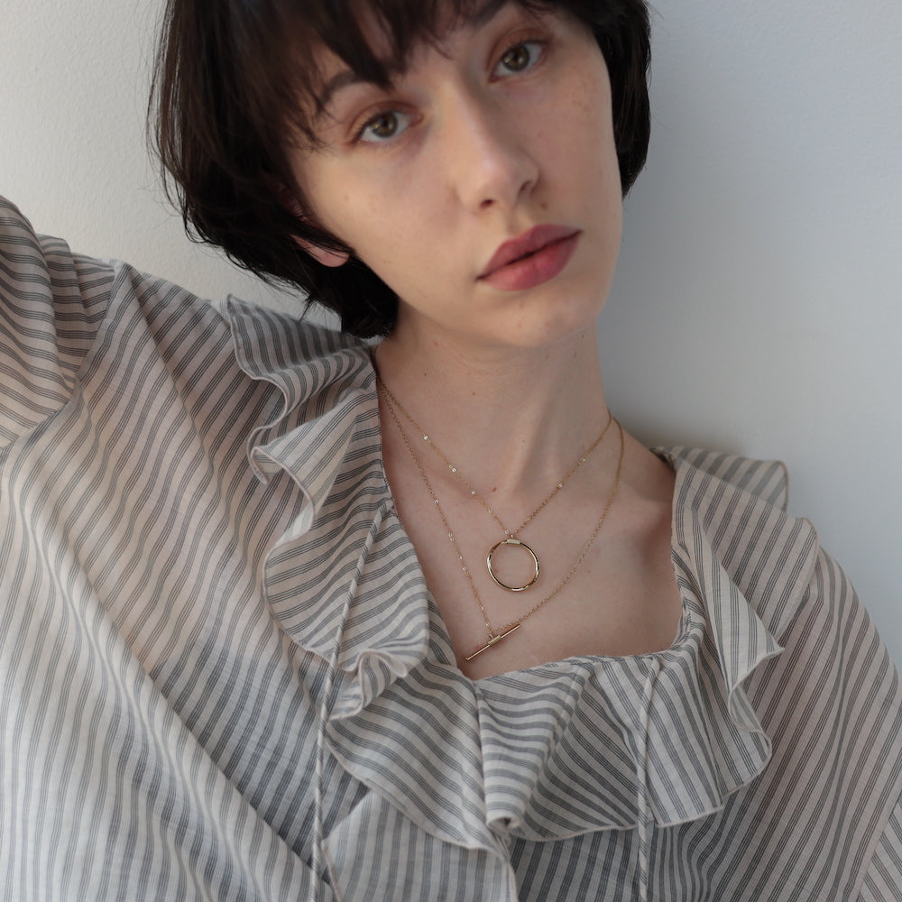 N256 stainless layered necklace