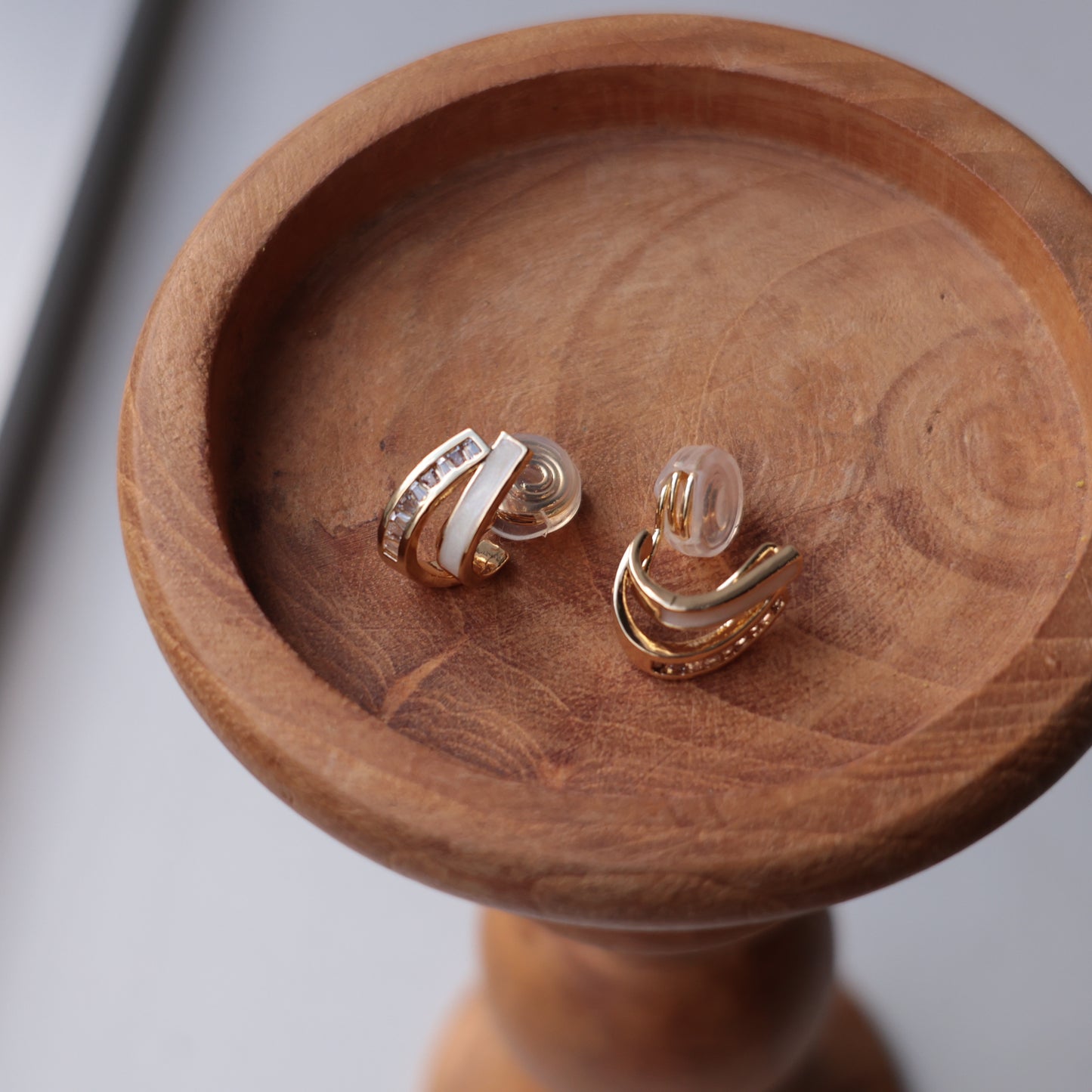 P355  shell double layer pierce/earring