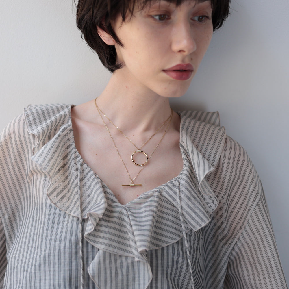 N256 stainless layered necklace